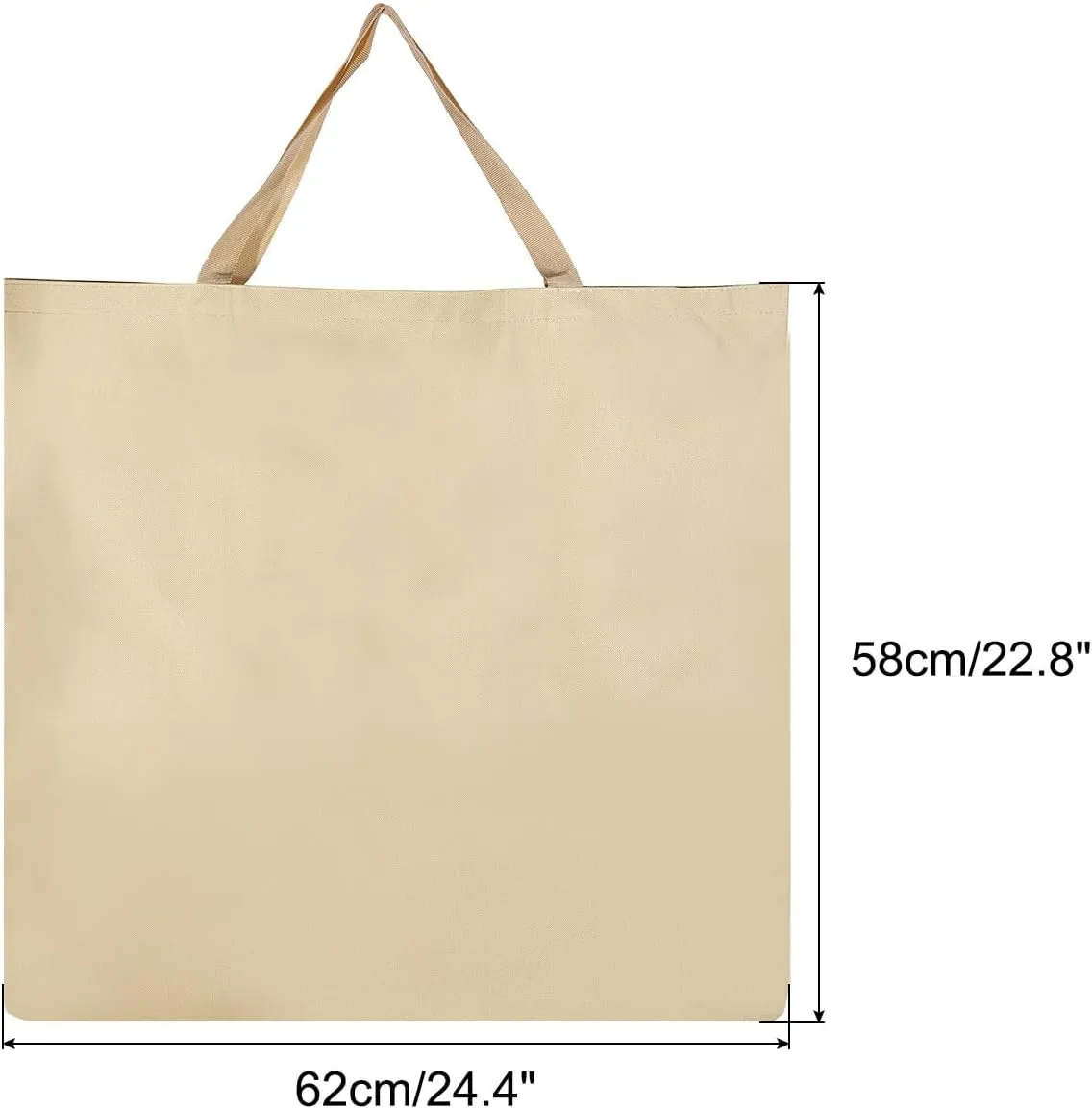 PATIKIL 23"x24" Camp Chair Bag Replacement, Folding Chair Bag Beach Chair Storage Bag Stadium Chair Carrying Bag Moving Bag with Hook-and-Loop for Travel Outdoor Camping, Beige