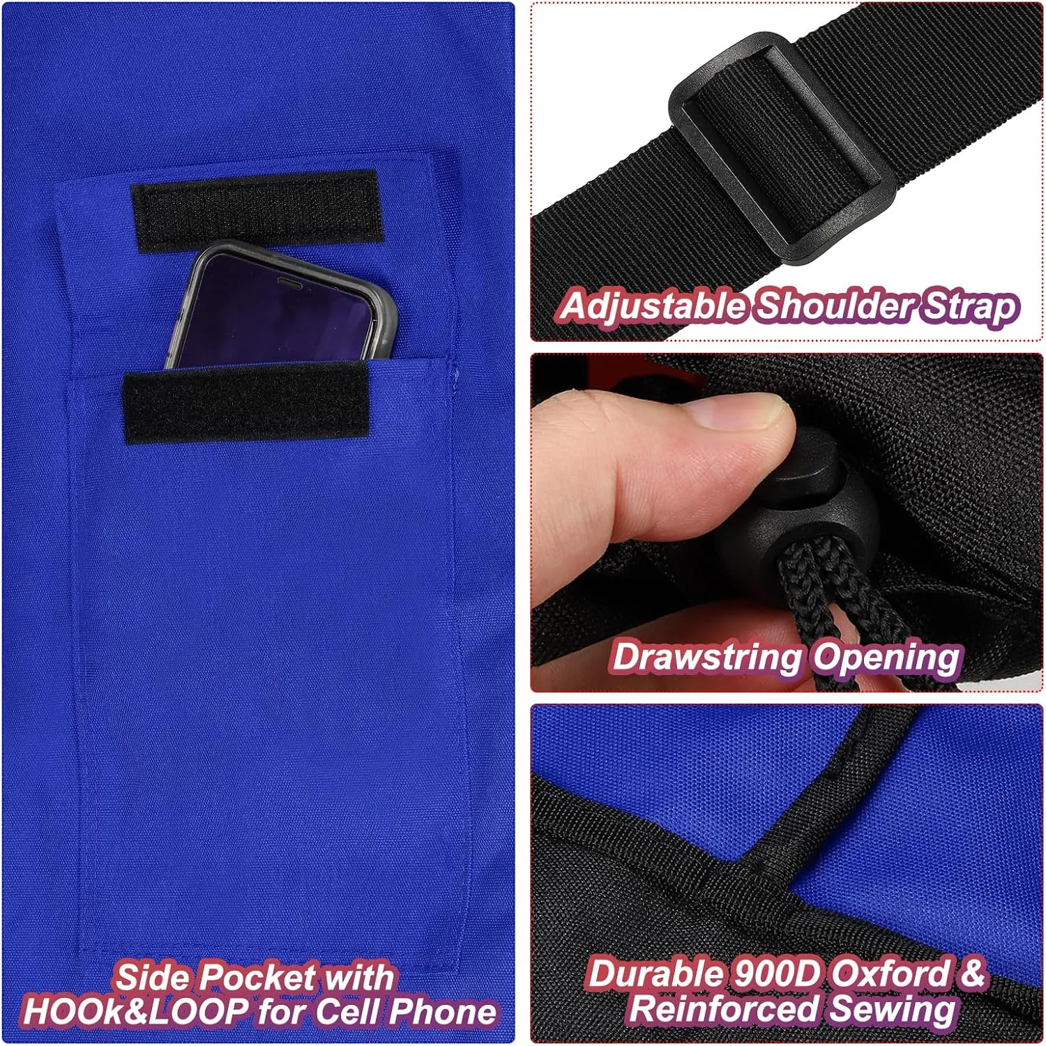 PATIKIL 47 Inch Camp Chair Replacement Bag, Foldable Camping Chair Bag 900D Oxford Large Mouth Carry Bag with Adjustable Shoulder Strap & Side Pocket for Outdoor Camping, Blue
