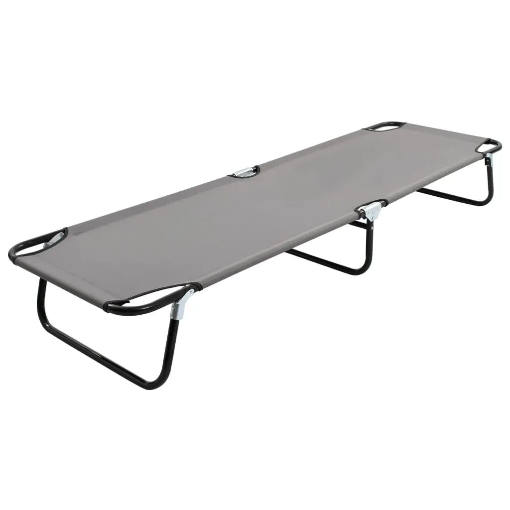 Patio Lounge Chair Folding Sunlounger Outdoor Sunbed for Poolside Steel