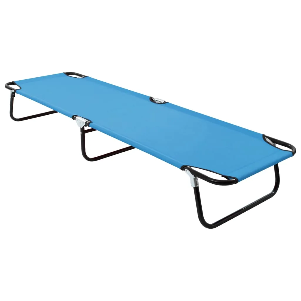 Patio Lounge Chair Folding Sunlounger Outdoor Sunbed for Poolside Steel