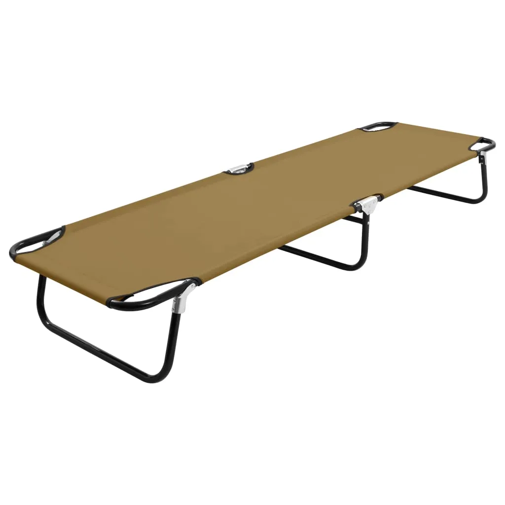 Patio Lounge Chair Folding Sunlounger Outdoor Sunbed for Poolside Steel