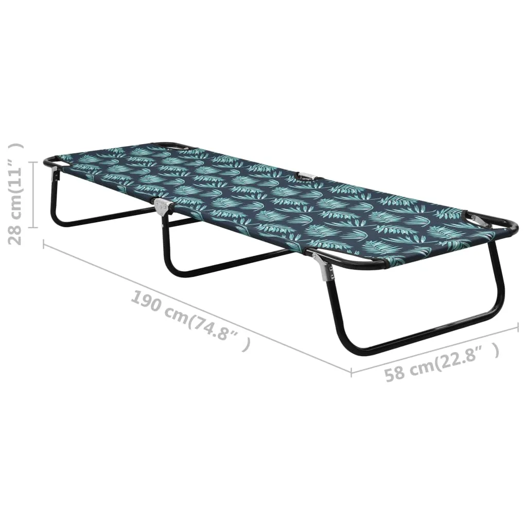 Patio Lounge Chair Folding Sunlounger Outdoor Sunbed for Poolside Steel