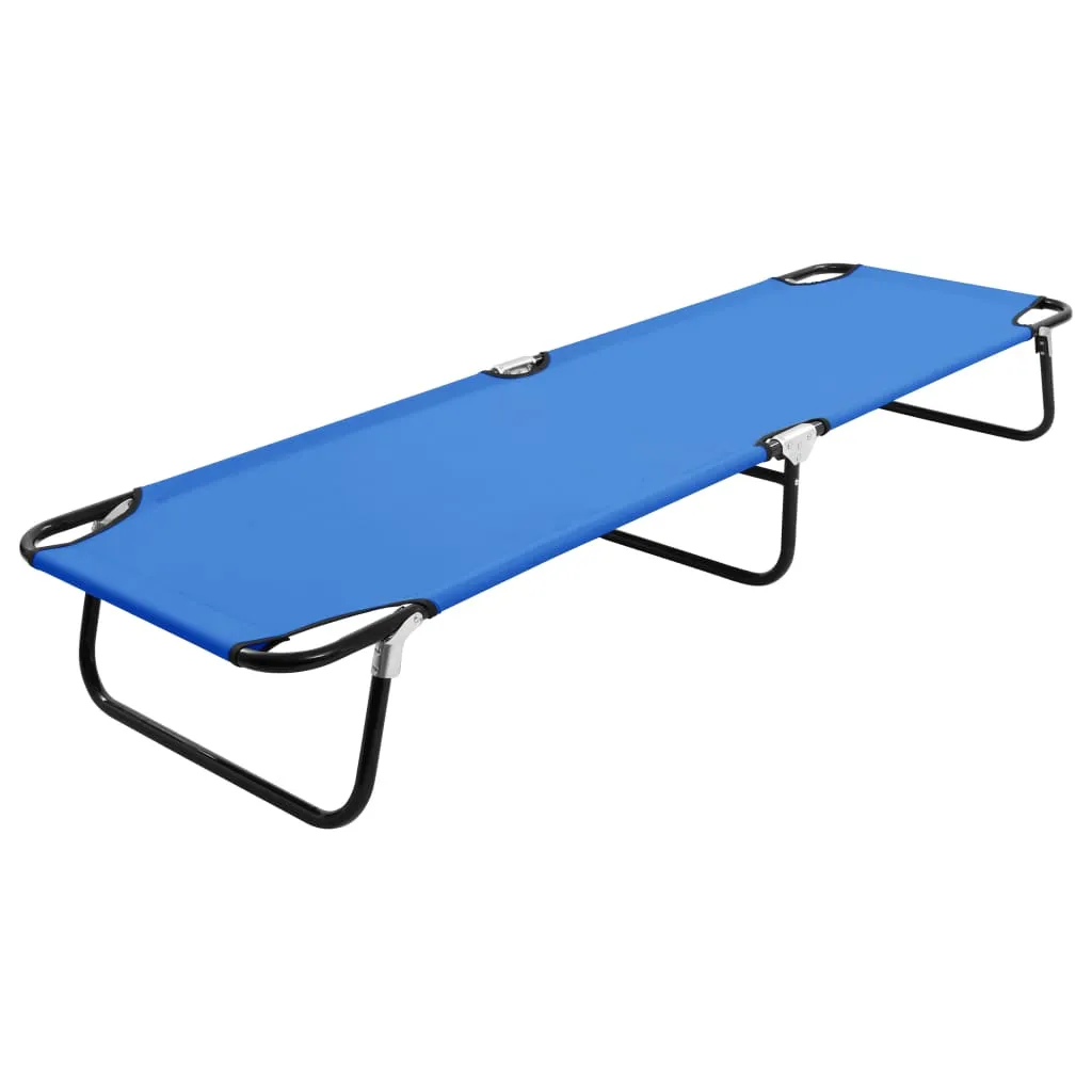 Patio Lounge Chair Folding Sunlounger Outdoor Sunbed for Poolside Steel