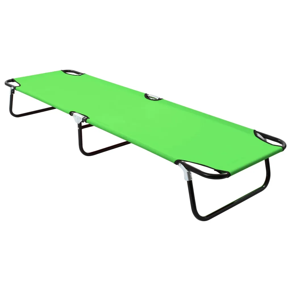 Patio Lounge Chair Folding Sunlounger Outdoor Sunbed for Poolside Steel