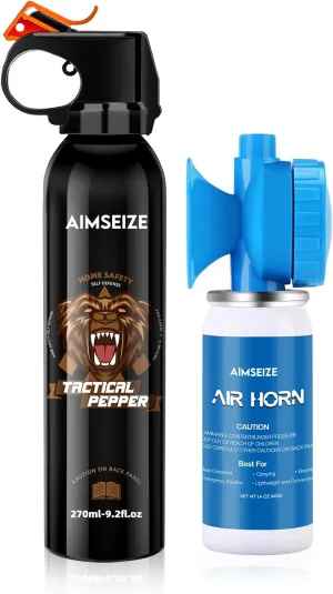 Pepper Spray with Horn: Outdoor Protection for Camping & Hiking - Air Horns for Safety
