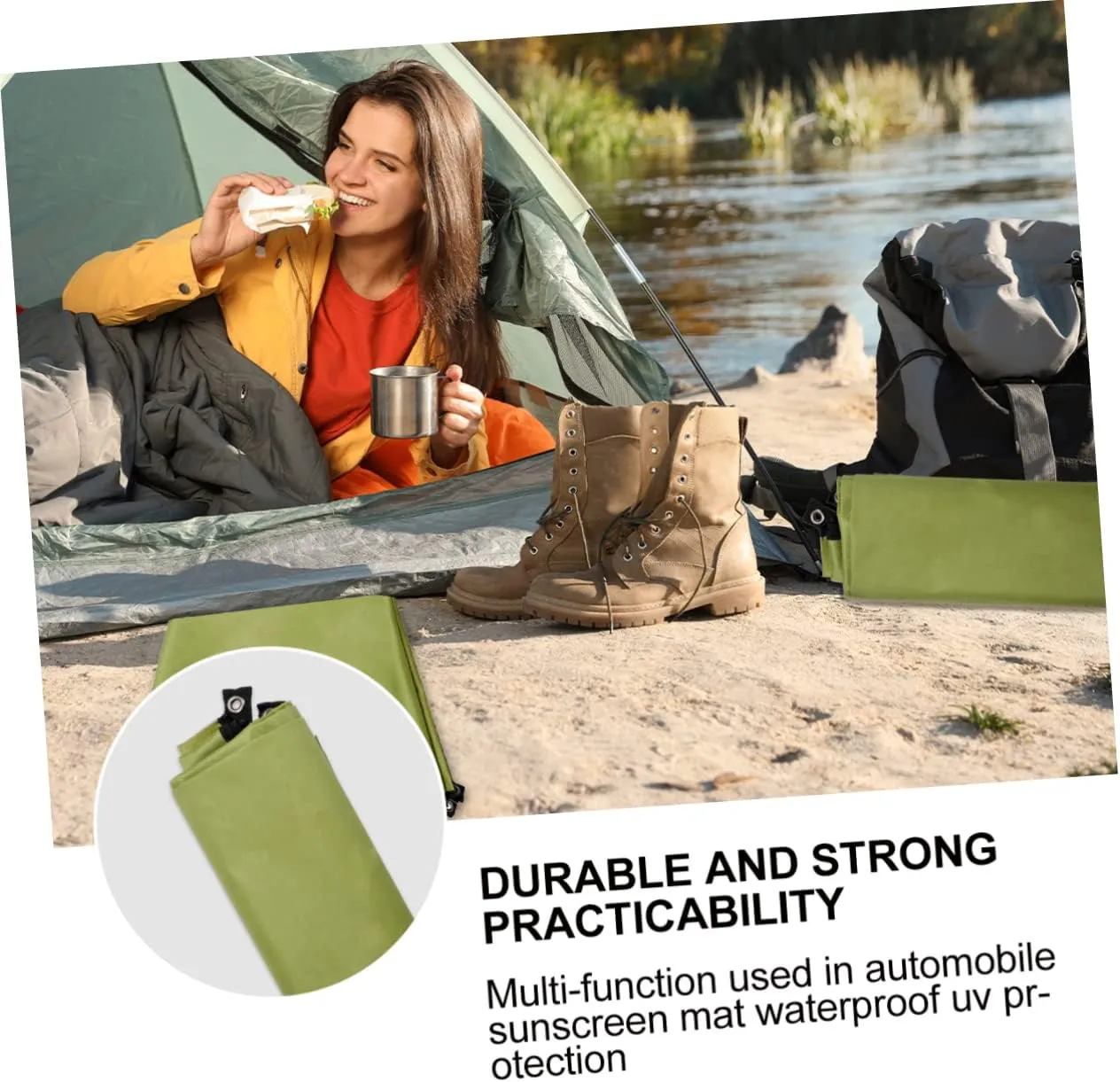 Picnic Blanket Oxford Cloth Mat 210x300cm Waterproof Portable Camping Tent Beach Hiking Outdoor