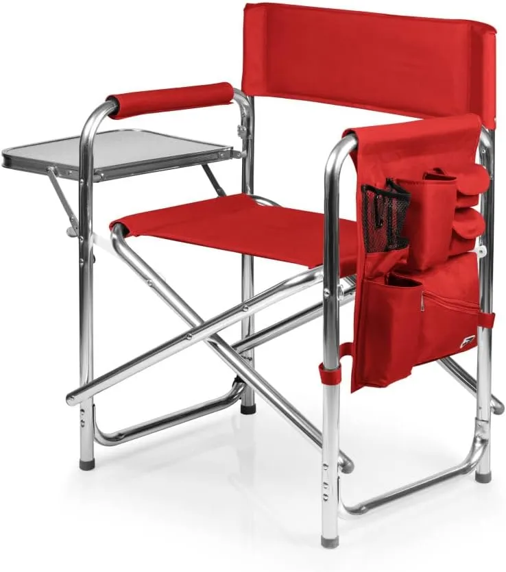 PICNIC TIME NCAA Cal Bears Sports Chair with Side Table - Beach Chair - Camp Chair for Adults