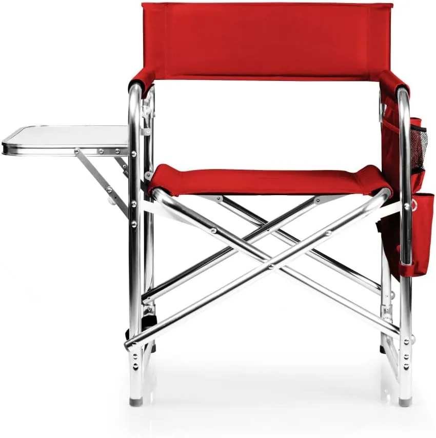 PICNIC TIME NCAA Cal Bears Sports Chair with Side Table - Beach Chair - Camp Chair for Adults