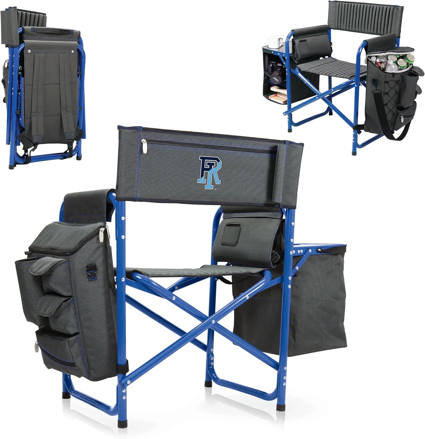 PICNIC TIME NCAA Penn State Nittany Lions Fusion Camping Chair with Side Table and Soft Cooler - Beach Chair for Adults - Lawn Chair