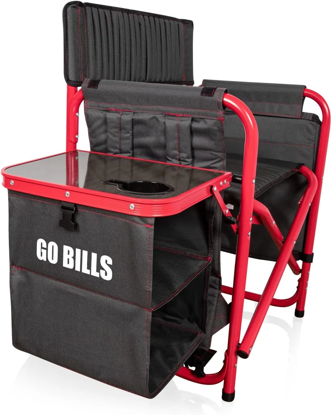 PICNIC TIME NFL Unisex-Adult NFL Fusion Camping Chair with Side Table and Soft Cooler, Beach Chair for Adults, Lawn Chair