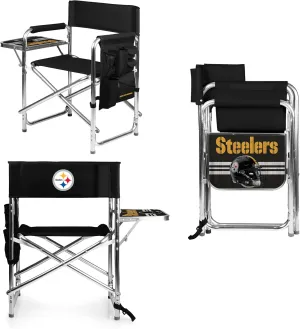PICNIC TIME NFL Unisex-Adult NFL Sports Chair with Side Table, Beach Chair, Camp Chair for Adults