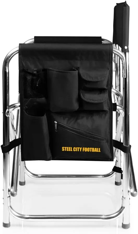 PICNIC TIME NFL Unisex-Adult NFL Sports Chair with Side Table, Beach Chair, Camp Chair for Adults