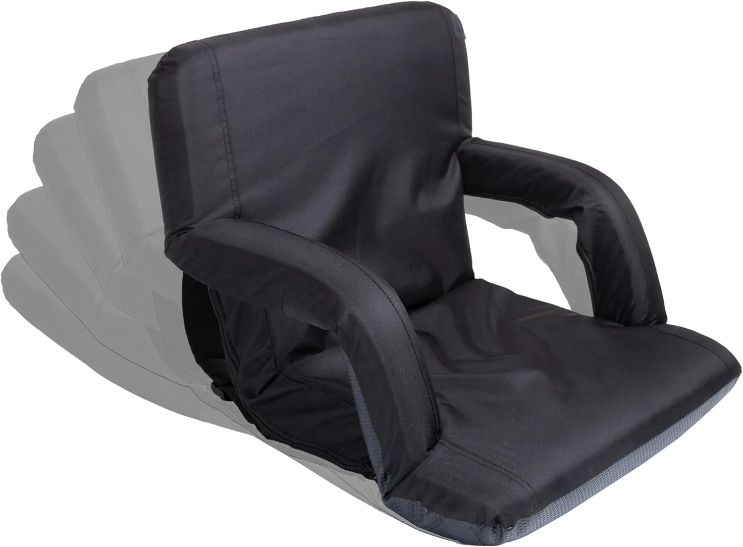 PICNIC TIME NHL Ventura Reclining Stadium Seat with Back Support - Bleacher Seat - Beach Floor Chair