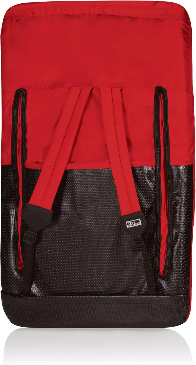 PICNIC TIME ONIVA - a Brand Ventura Reclining Stadium Seat with Back Support - Bleacher Seat - Beach Floor Chair, (Red)