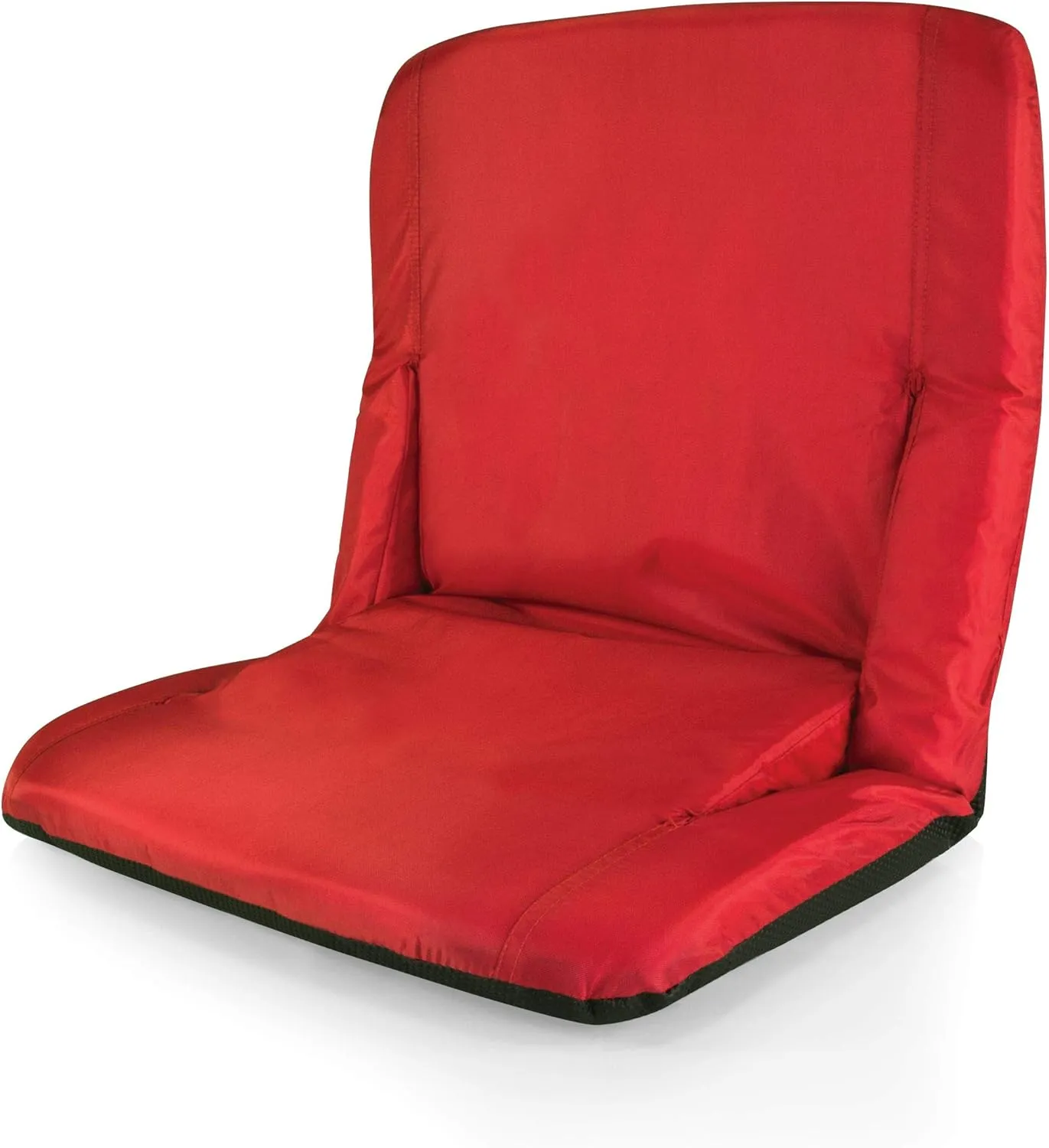 PICNIC TIME ONIVA - a Brand Ventura Reclining Stadium Seat with Back Support - Bleacher Seat - Beach Floor Chair, (Red)