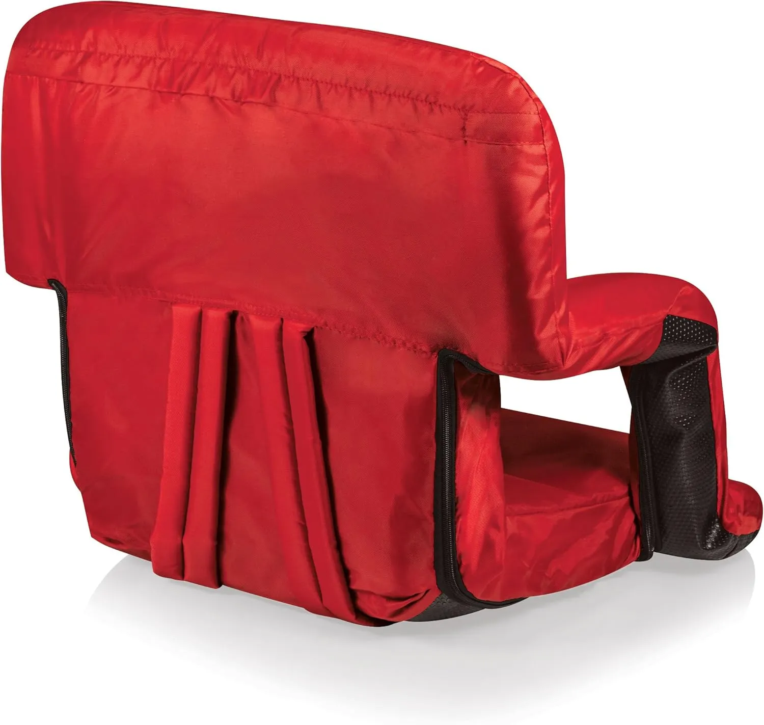 PICNIC TIME ONIVA - a Brand Ventura Reclining Stadium Seat with Back Support - Bleacher Seat - Beach Floor Chair, (Red)