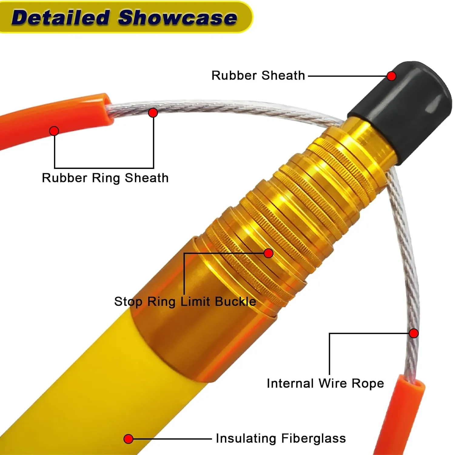 Pool Safety Hook for Swimming & Boat, Telescopic Pool Safety Rescue Pole Emergency Lifeline Hook Portable Professional Life Saving Tension Bar Fiberglass Rescue Hook(18 ft/5.5 m/216.5INch)