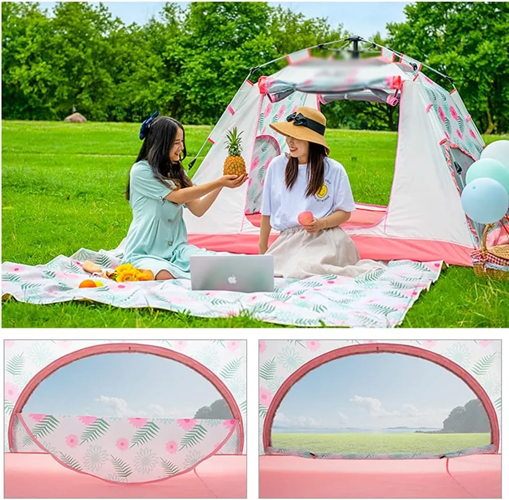 Pop Up Beach Tent Sun Shelter Easy Set Up Waterproof Beach Shelters Tent Lightweight Portable Instant Camping Tent for Hiking Backyard