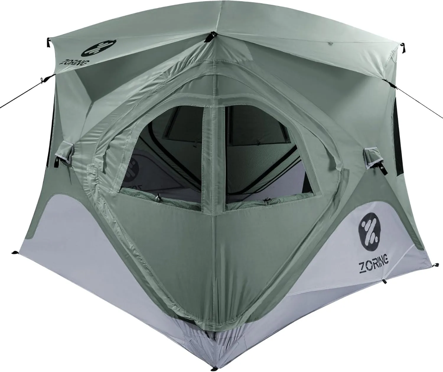 Pop Up Tent for Camping, Instant Cabin Tent 4 Person, Waterproof Hub Tents with Rainfly & Removable Floor, Easy Setup in 60 Seconds, Windproof Large Family Shelter for Outdoor & Overlanding
