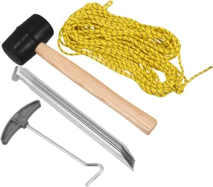 POPETPOP 1 Set Durable Tent Stakes Heavy Duty Ground Anchors with Easy Pull Design for Quick Tent Setup for Camping Outdoor Activities