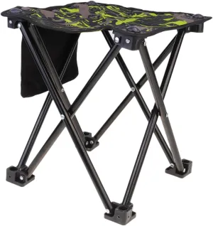 POPETPOP Folding Fishing Stool Portable Stainless Steel Chair for Outdoor Activities Compact and Lightweight Design for Camping Travel and Garden Use