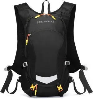 PORRASSO Hiking Backpack 19L Rucksack Waterproof Daypack Lightweight Backpack for Women Men Camping Trekking Cycling Climbing Outdoor Sports Black