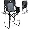 Portable 30.7" Seat Height Tall Folding Camping Chair Directors Chair w/ Side Table
