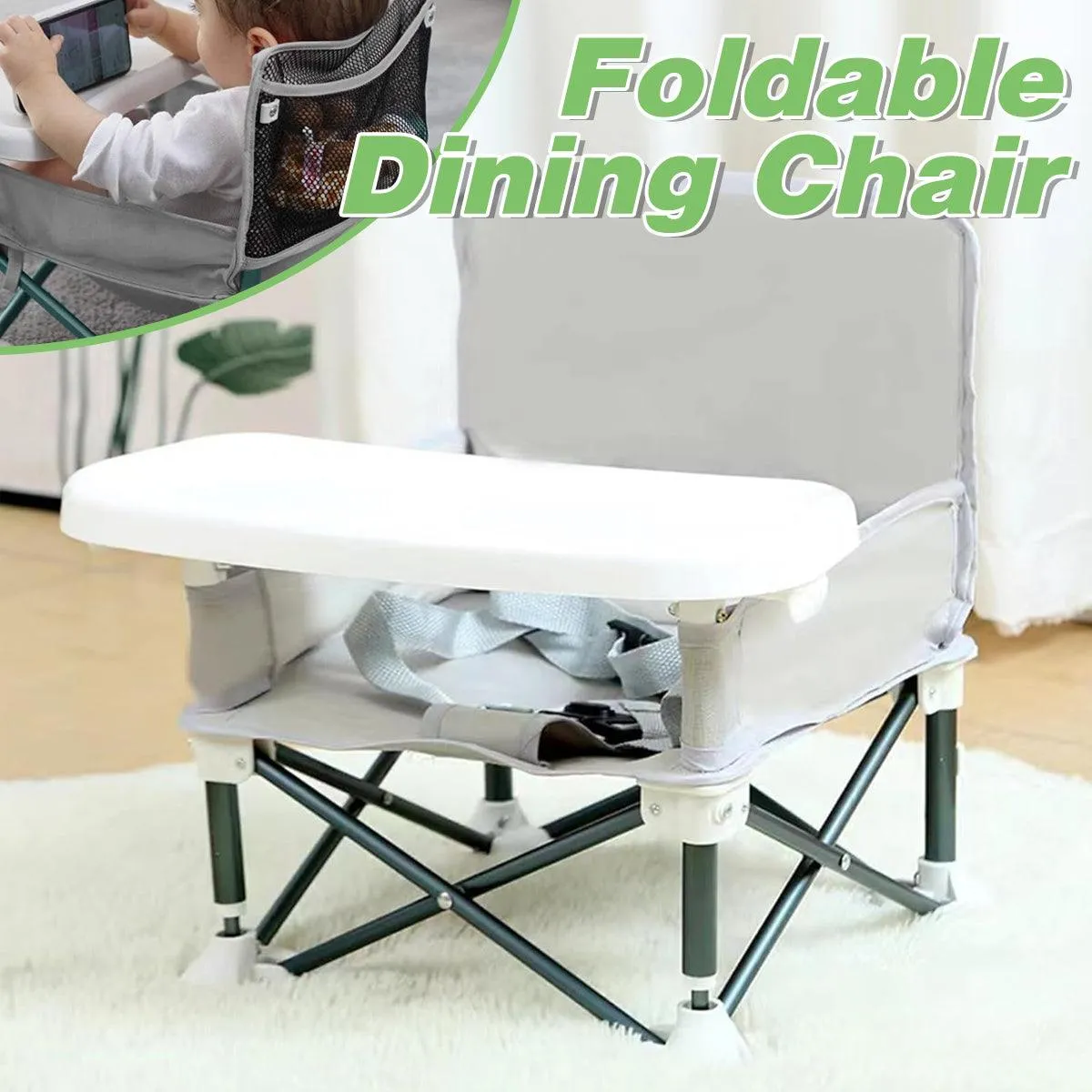 Portable Baby Toddler Chair Folding Dining Seat for Outdoor Travel Camping Use