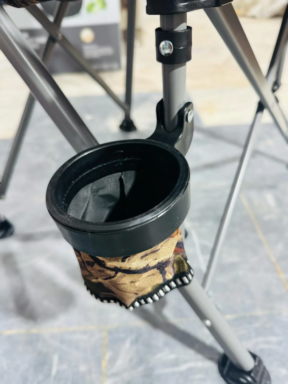 Portable Camping Chair Featuring Cup Holder and Side Pocket