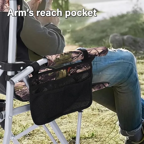 Portable Camping Chair Featuring Cup Holder and Side Pocket