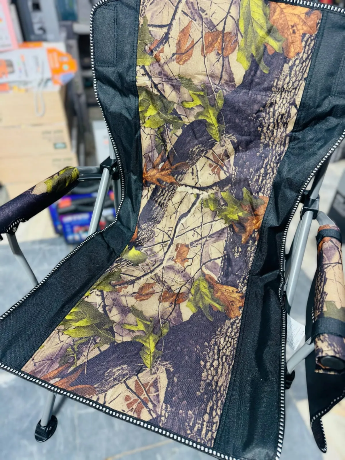 Portable Camping Chair Featuring Cup Holder and Side Pocket