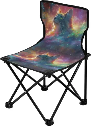 Portable Camping Folding Chairs Foldable Chair Small Cat Galaxy 1 Lightweight Backpacking Outdoor Outside Fishing