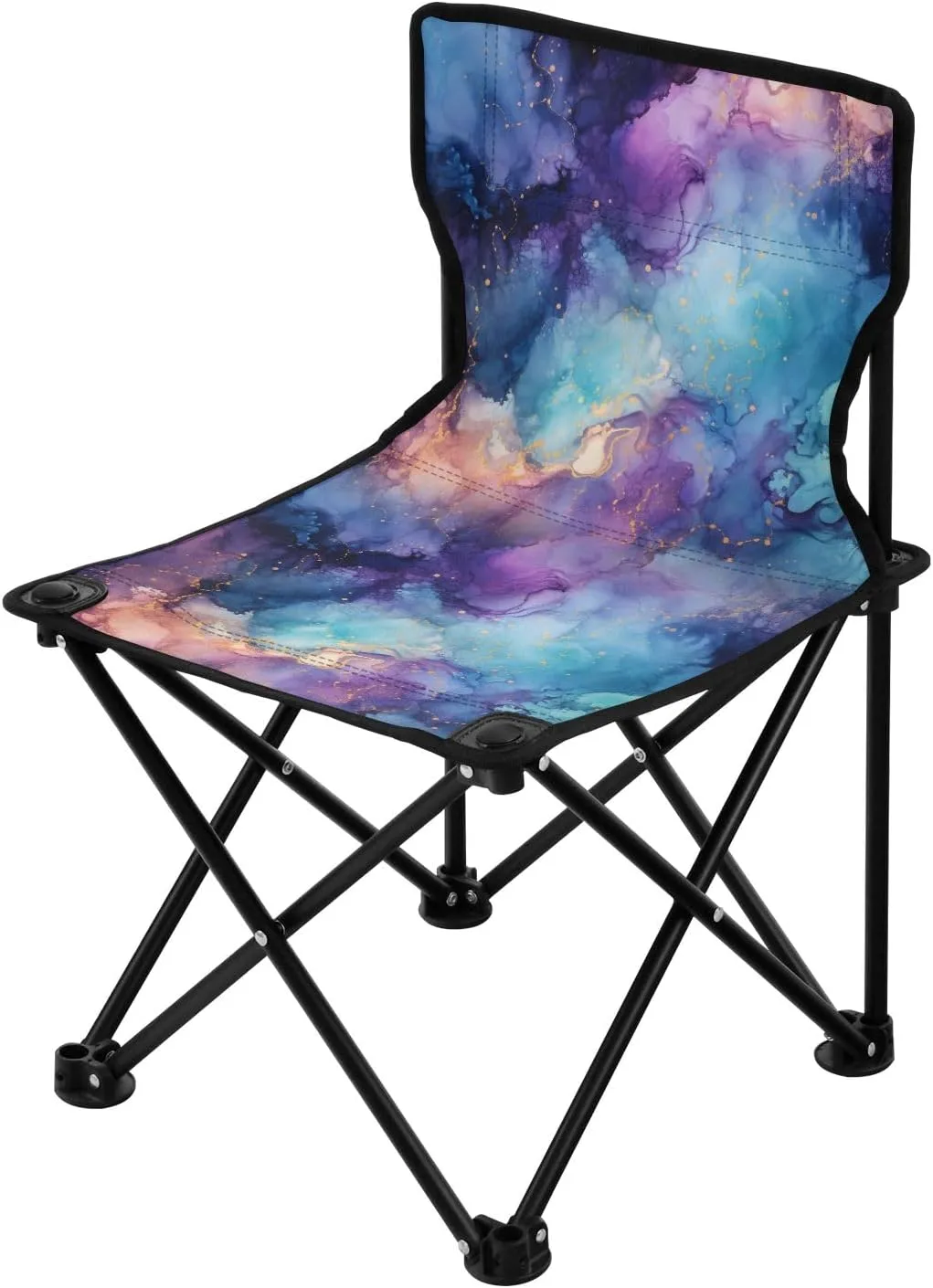 Portable Camping Folding Chairs Foldable Chair Small Marble Dark Lightweight Backpacking Outdoor Outside Fishing