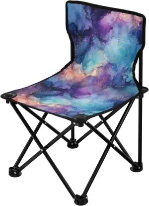 Portable Camping Folding Chairs Foldable Chair Small Marble Dark Lightweight Backpacking Outdoor Outside Fishing