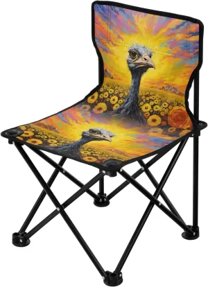 Portable Camping Folding Chairs Foldable Chair Small Ostrich Lightweight Backpacking Outdoor Outside Fishing