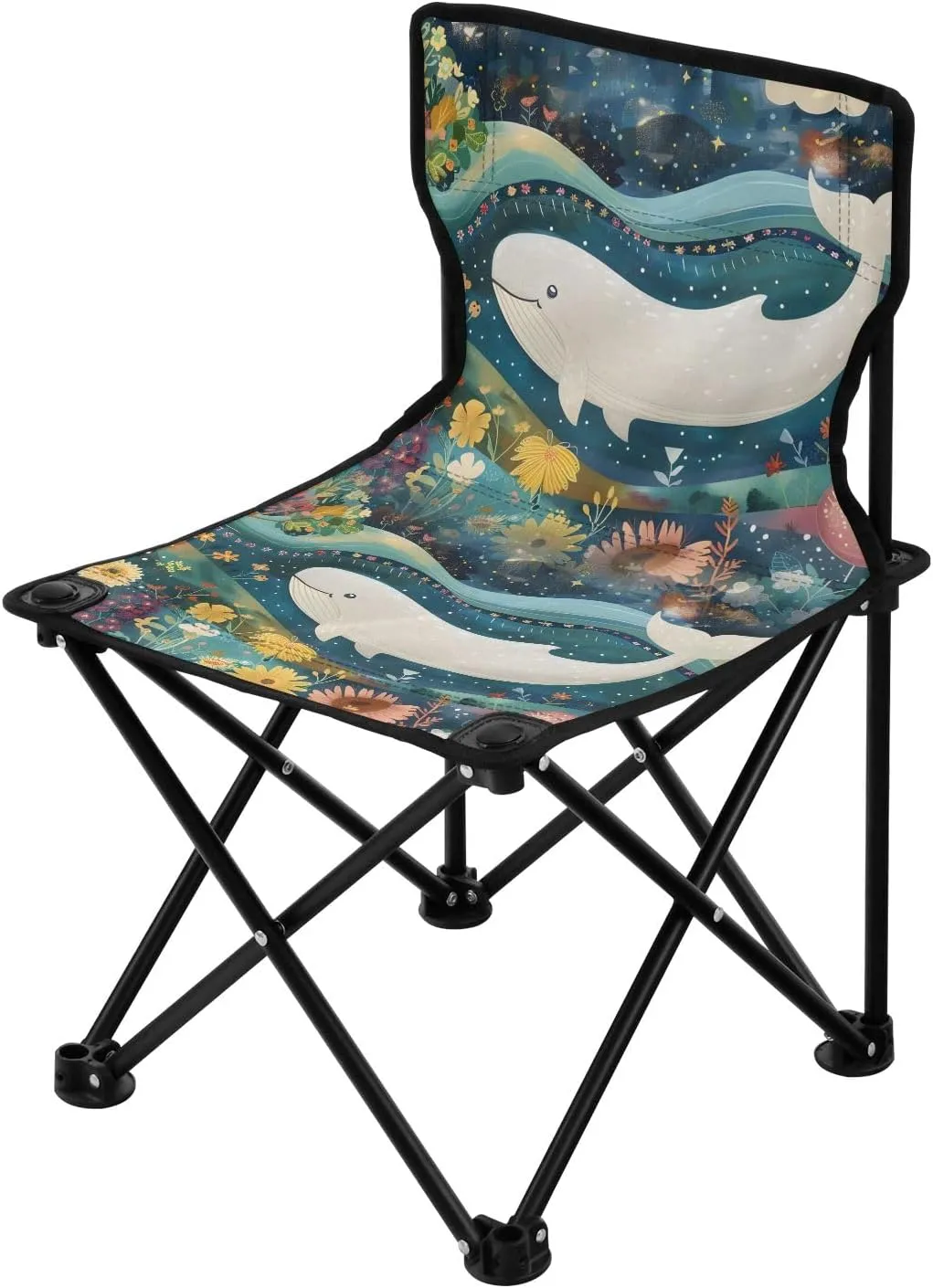 Portable Camping Folding Chairs Foldable Chair Small White Whale Lightweight Backpacking Outdoor Outside Fishing