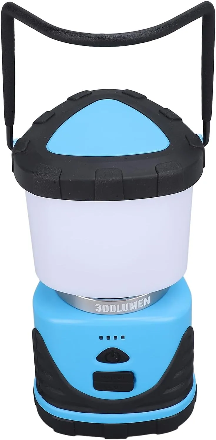 Portable Camping Lantern 3 Color Adjustment Large Capacity Battery USB Rechargeable Tente for Outdoor Adventure, Camping Essentials (Blue)