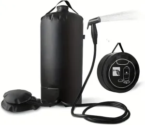 Portable Camping Shower Bag - 11L/3 Gallons Solar Shower Water Bag with Foot Pump and Shower Head - Camp Shower for Camping, Beach, Travel, Hiking, Climbing, Outdoor Activities