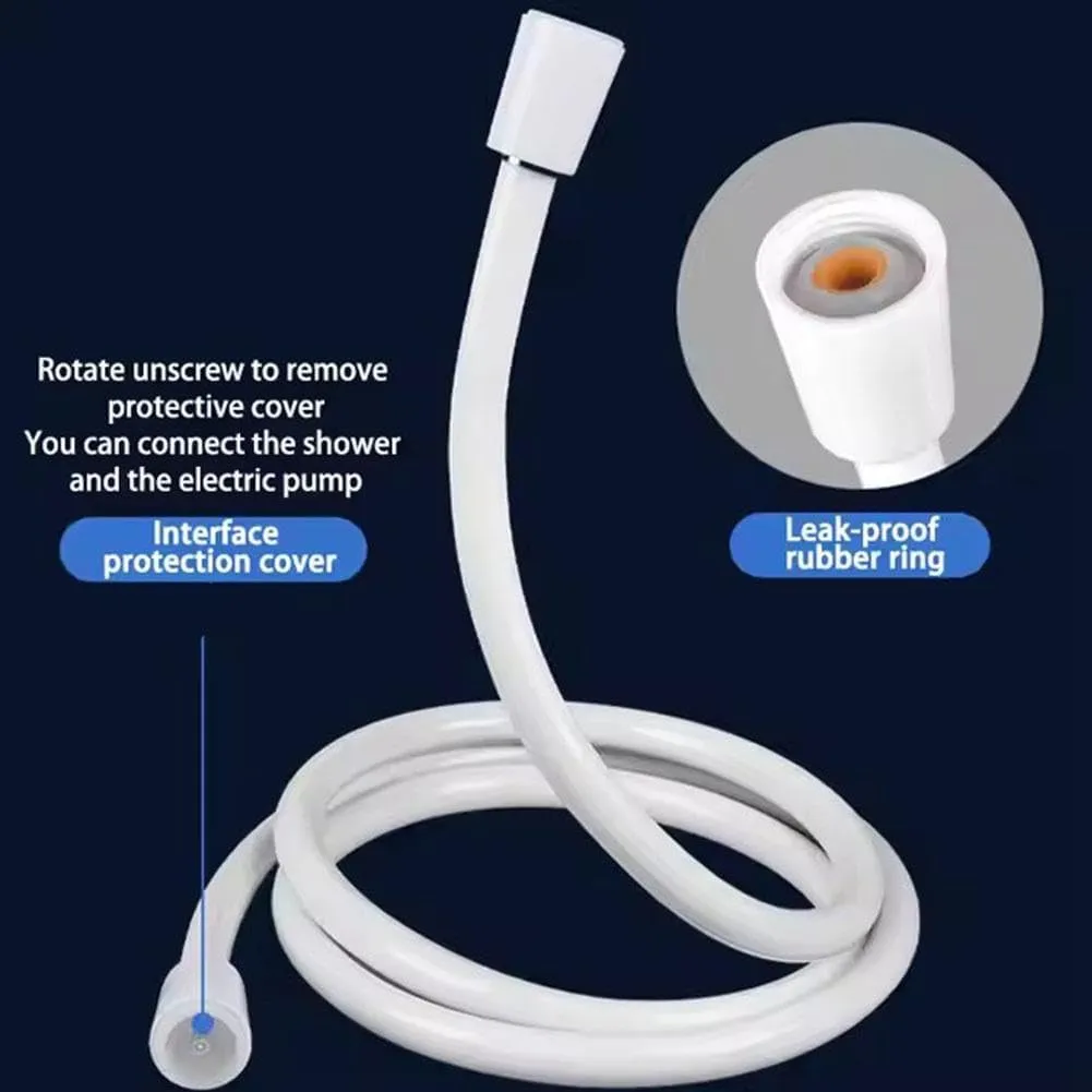 Portable Camping Shower Outdoor Camp Shower Pump, Rechargeable Outdoor Shower Head Sprayer with Digital Display, Rechargeable Electric Shower Pump for Camping Travel Car Washing (Blue 1pc)