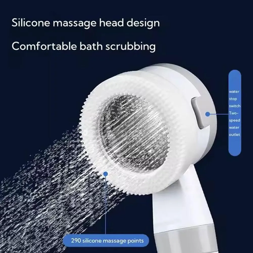 Portable Camping Shower Outdoor Camp Shower Pump, Rechargeable Outdoor Shower Head Sprayer with Digital Display, Rechargeable Electric Shower Pump for Camping Travel Car Washing (Blue 1pc)