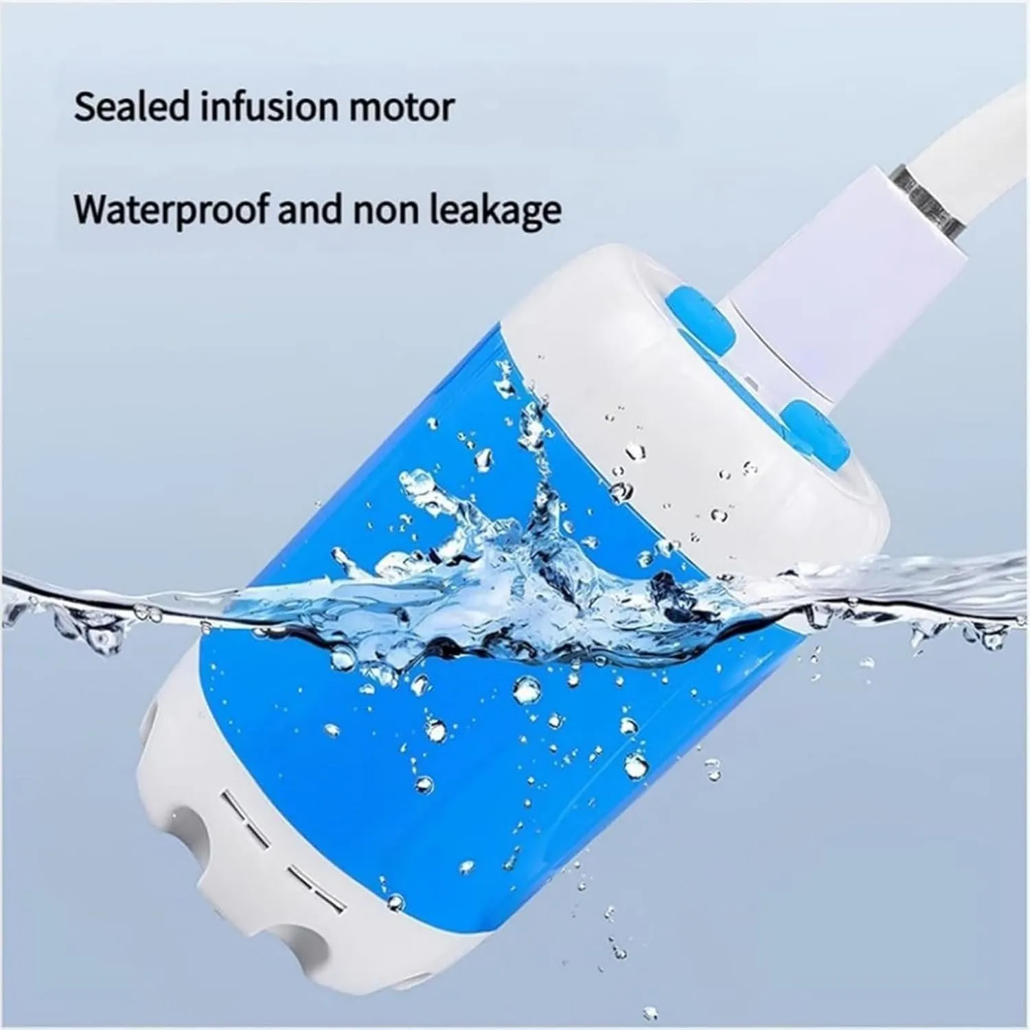 Portable Camping Shower Outdoor Camp Shower Pump, Upgrade Rechargeable Electric Shower Pump, USB Rechargeable 2 Spray Modes Waterproof Electric for Camping (Orange)