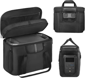 Portable Carrying Case Compatible with ECOFLOW DELTA 2 1024Wh, Protective Storage Bag for Power Station and Accessories, with Multiple Quick Connect and Heat Dissipation Windows