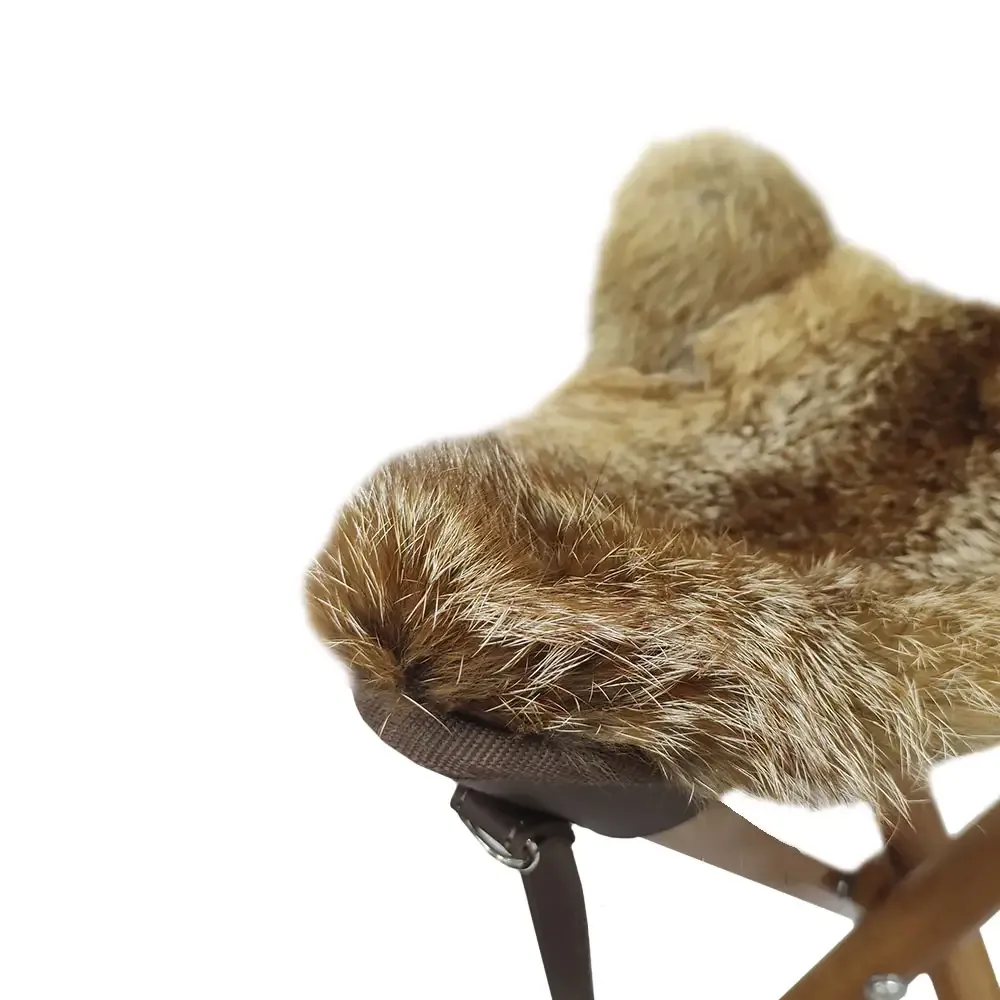 Portable Folding  Heavy-Duty Tripod Camping Fur Chair