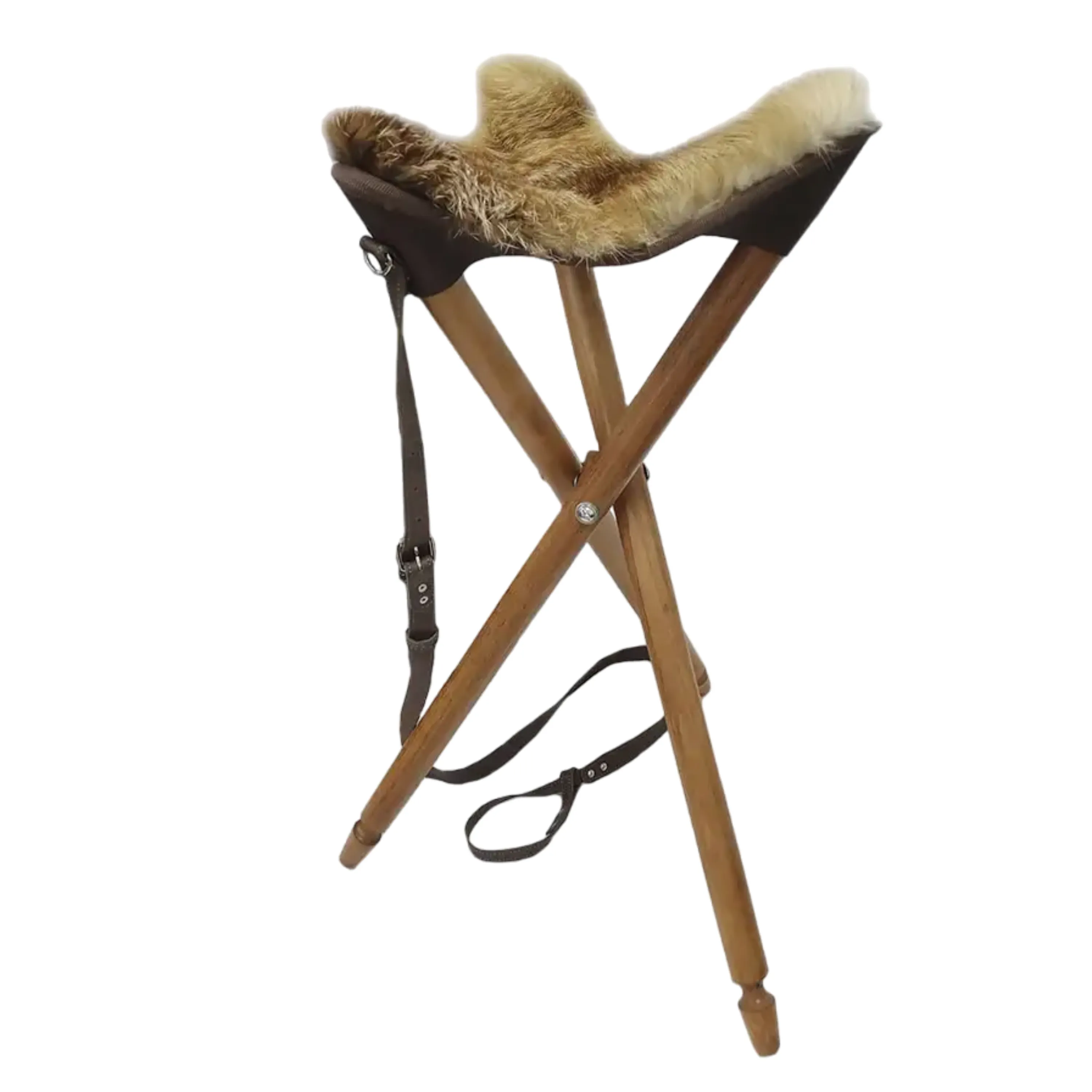 Portable Folding  Heavy-Duty Tripod Camping Fur Chair