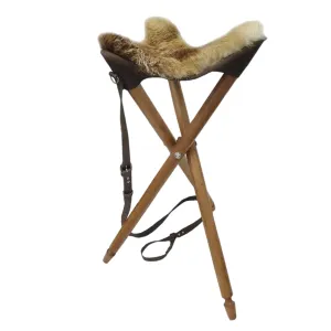 Portable Folding  Heavy-Duty Tripod Camping Fur Chair