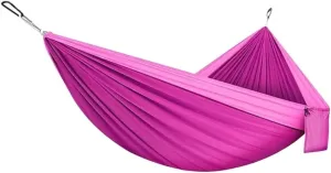 Portable Hammocks Double & Single Hammock Portable Nylon Parachute Hammocks Swing for Indoor Outdoor Garden Hiking Travel Backpacking Hammock for Outdoor(D)