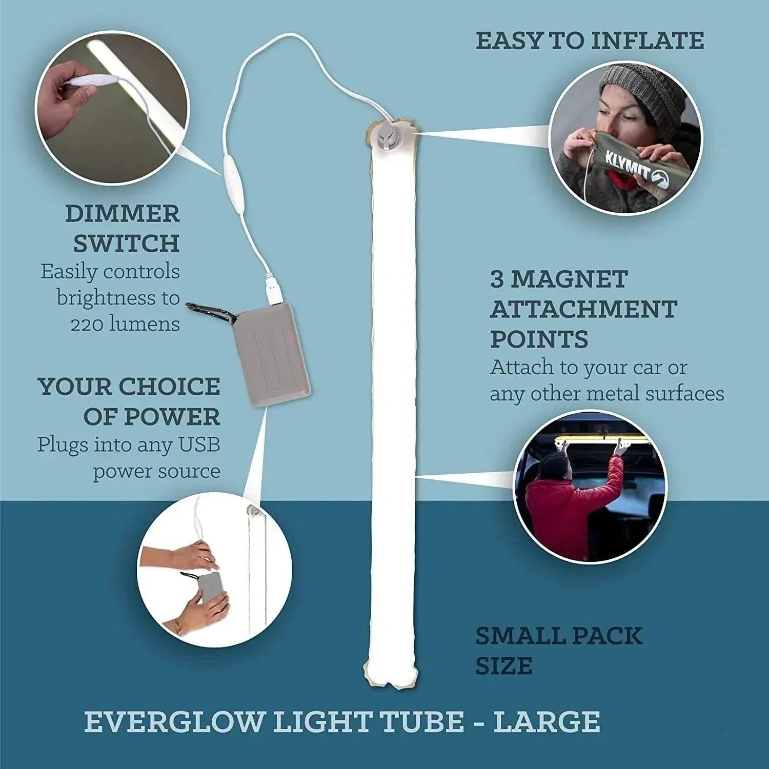 Portable Inflatable Camping Lantern - Bright Outdoor Tent Light for Adventures
