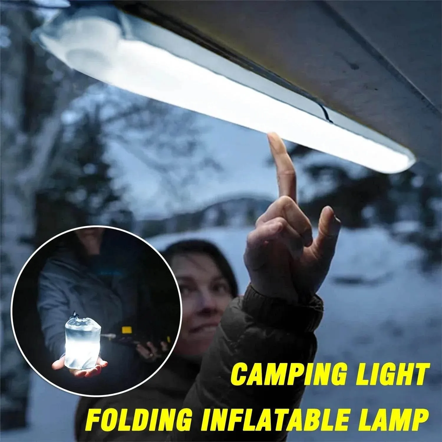 Portable Inflatable Camping Lantern - Bright Outdoor Tent Light for Adventures