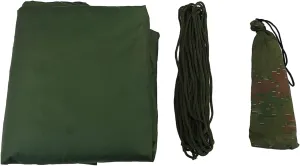 Portable Lightweight Tent Tarp, Protection, Camping, Traveling, Fishing, with Pegs and Ropes for Outdoor Activities (Green)