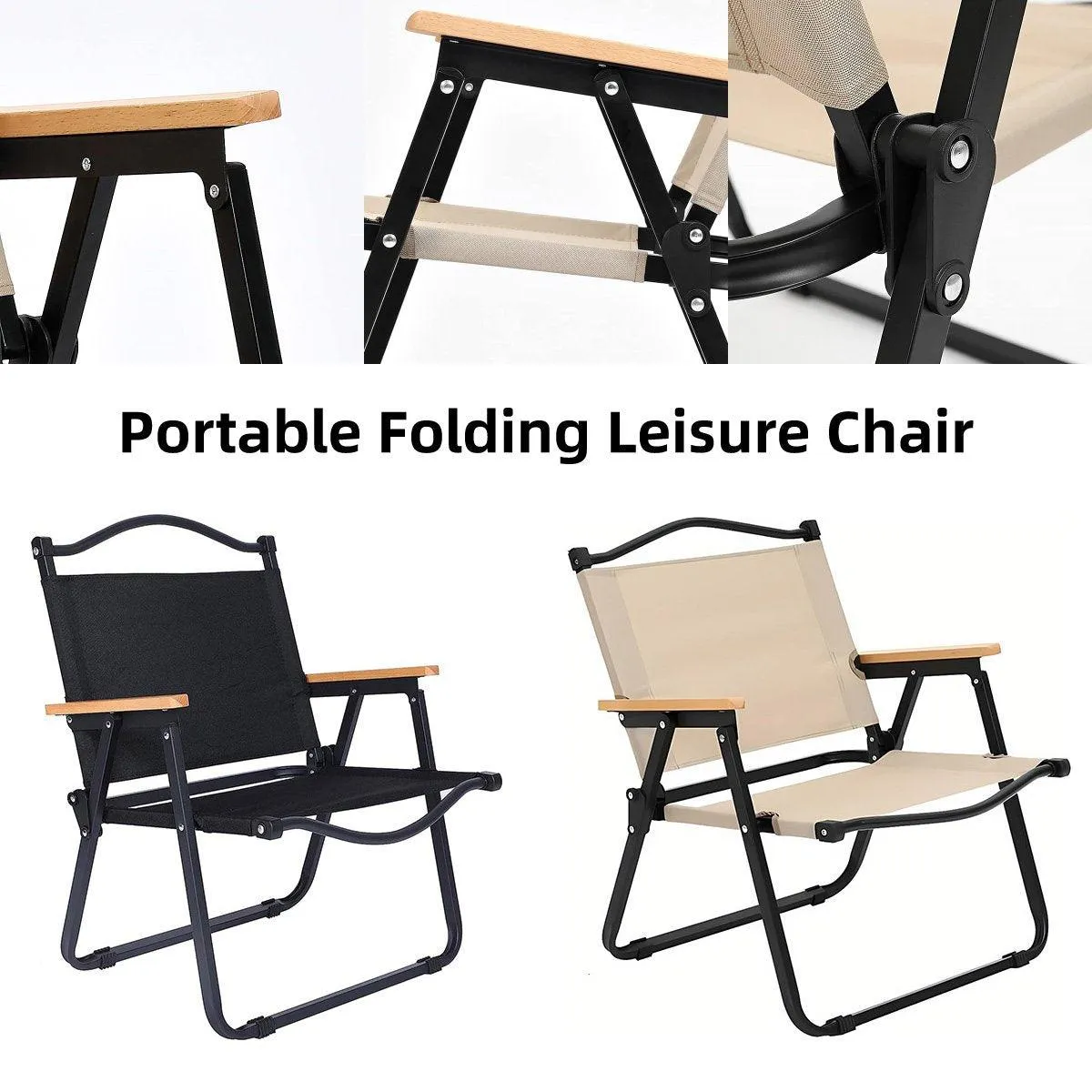 Portable Outdoor Folding Chair Light Aluminum Alloy Stool for Camping Picnic